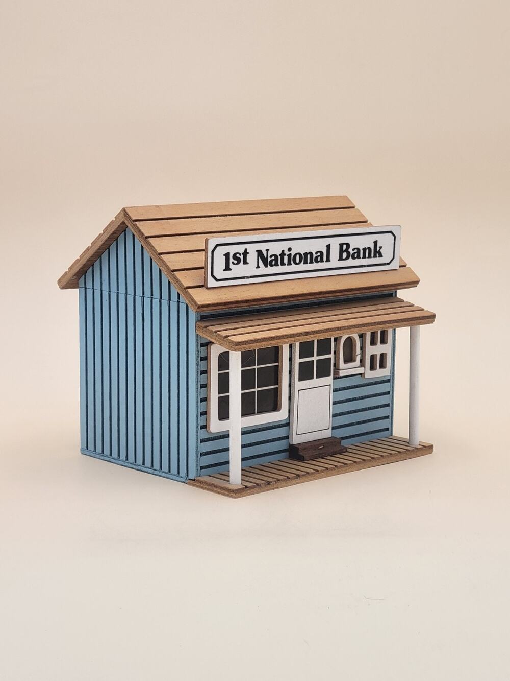 Vtg Wood Music Box Chinese Craftsmen 1st National Bank If I Were Rich Man Song
